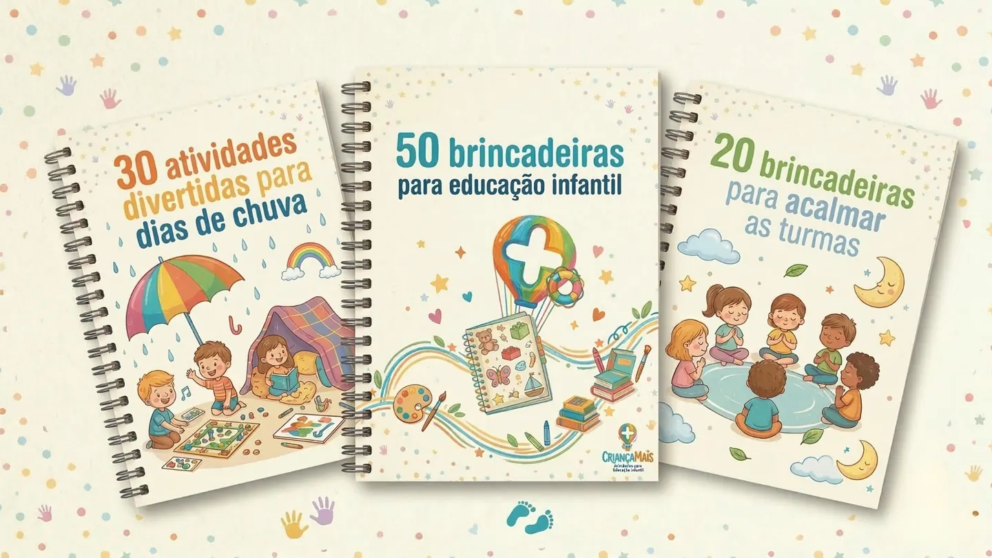 Guias digitais da CriançaMais com 50 brincadeiras educativas e bônus inclusos
